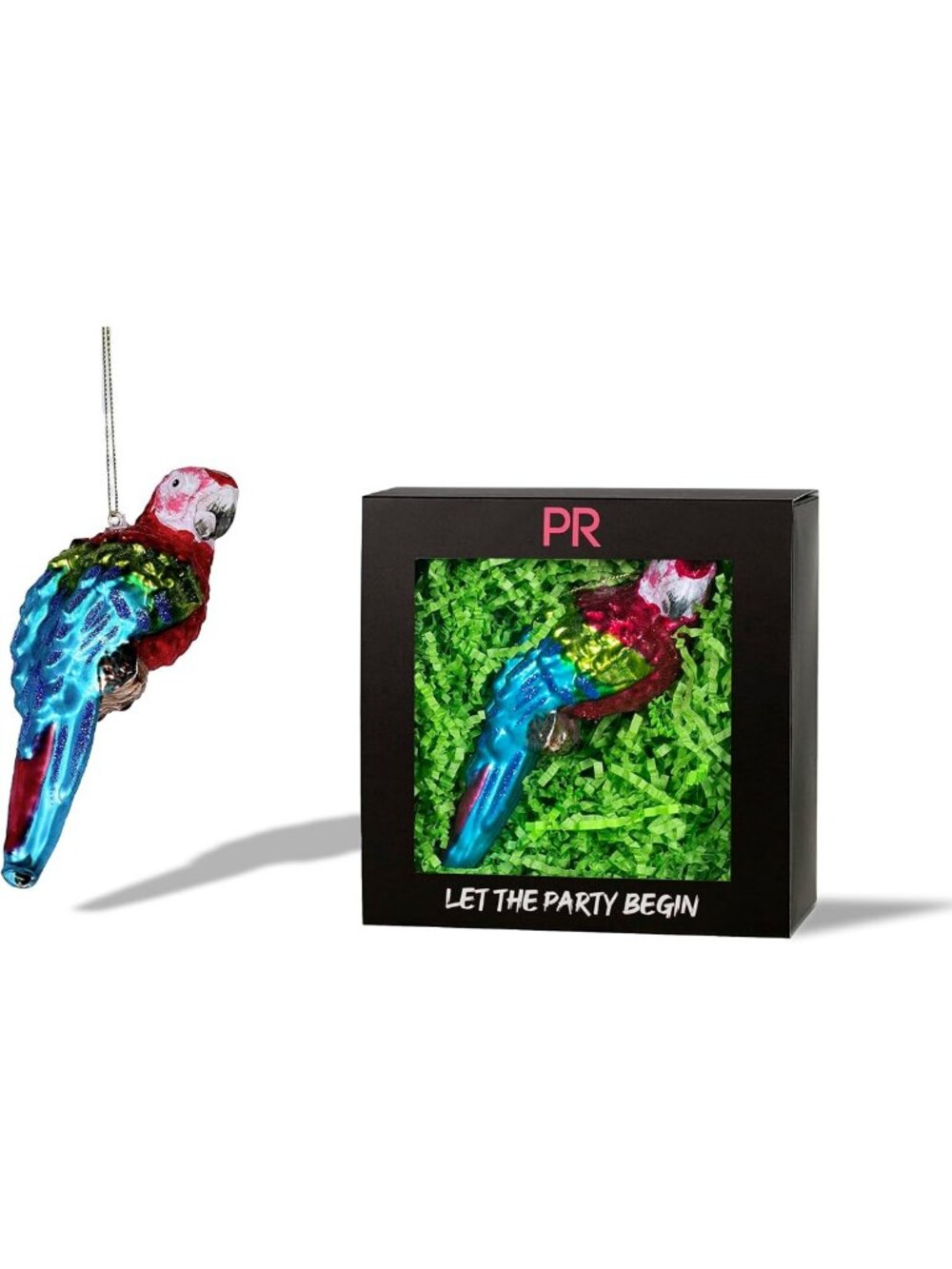 Vibrant Macaw Glass Ornament | Unique Animal Decor for Party & Home Collection